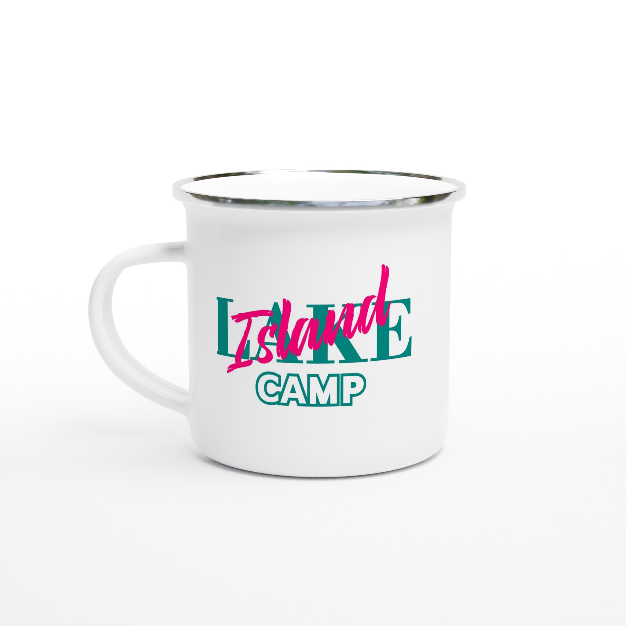 White Retro Enamel Mug