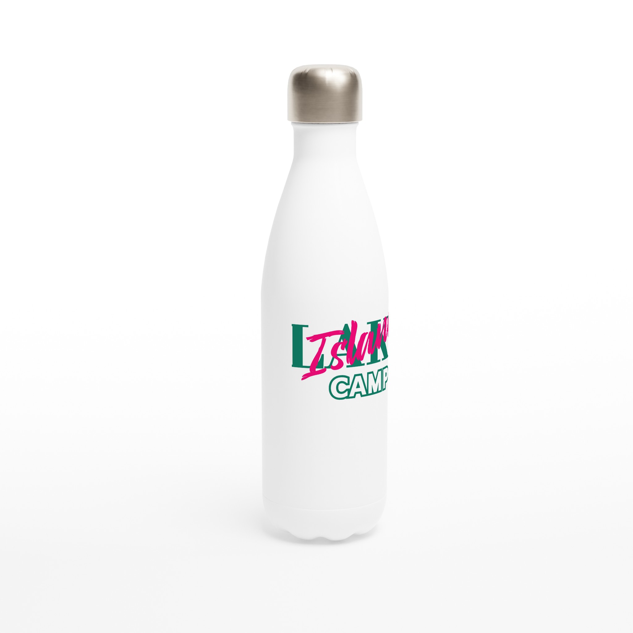 White Retro Water Bottle